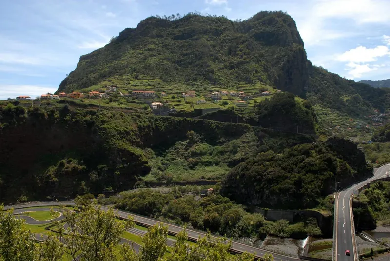 Clouds rolling over the north coast of Madeira near Faial